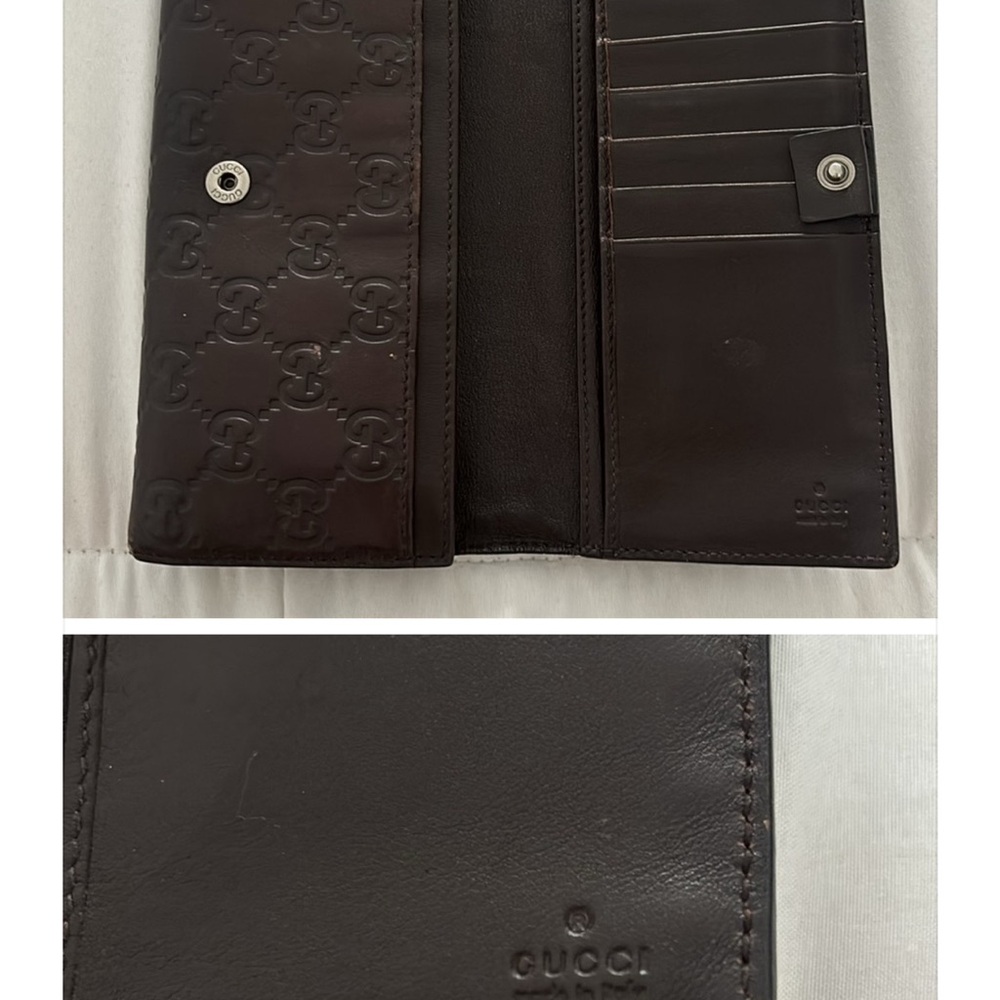 Gucci Brown Leather Wallet Vintage